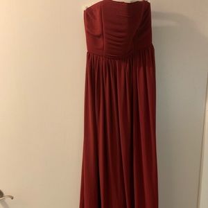 Strapless floor length dress
